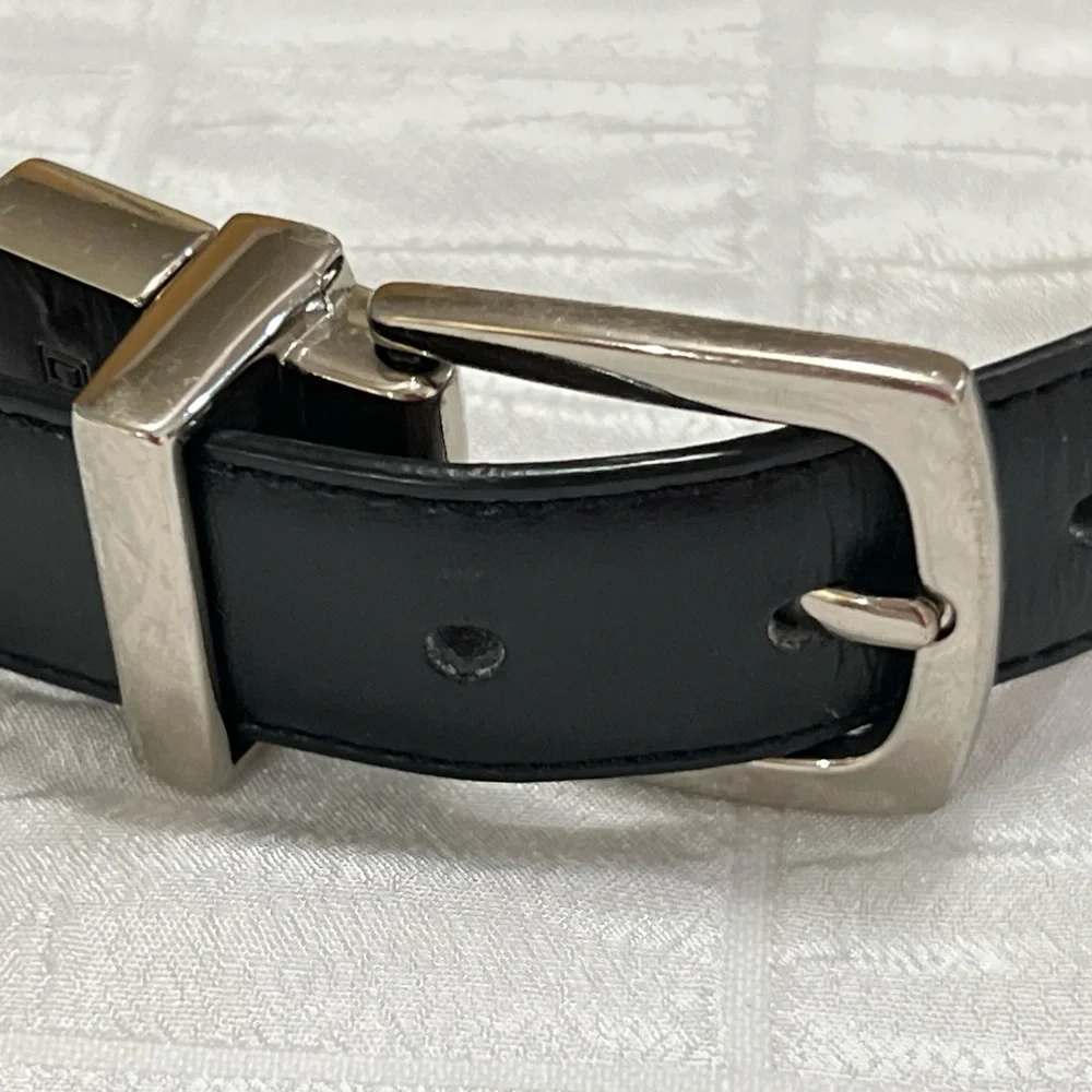 Chaps Blue Tie and Black/Brown Belt Set
